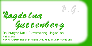 magdolna guttenberg business card